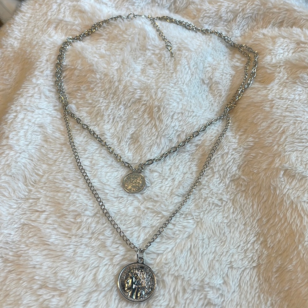 Layered coin necklace